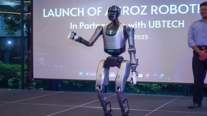 Humanoid robot demonstrated at Agroz launch event
