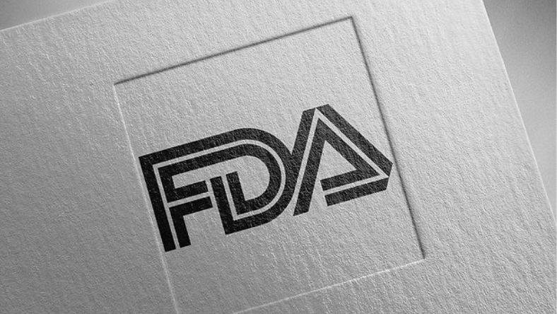 FDA logo embossed on textured white background